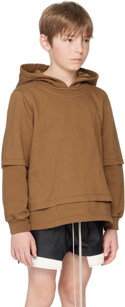 Rick Owens Kids Brown Hustler Hoodie 2