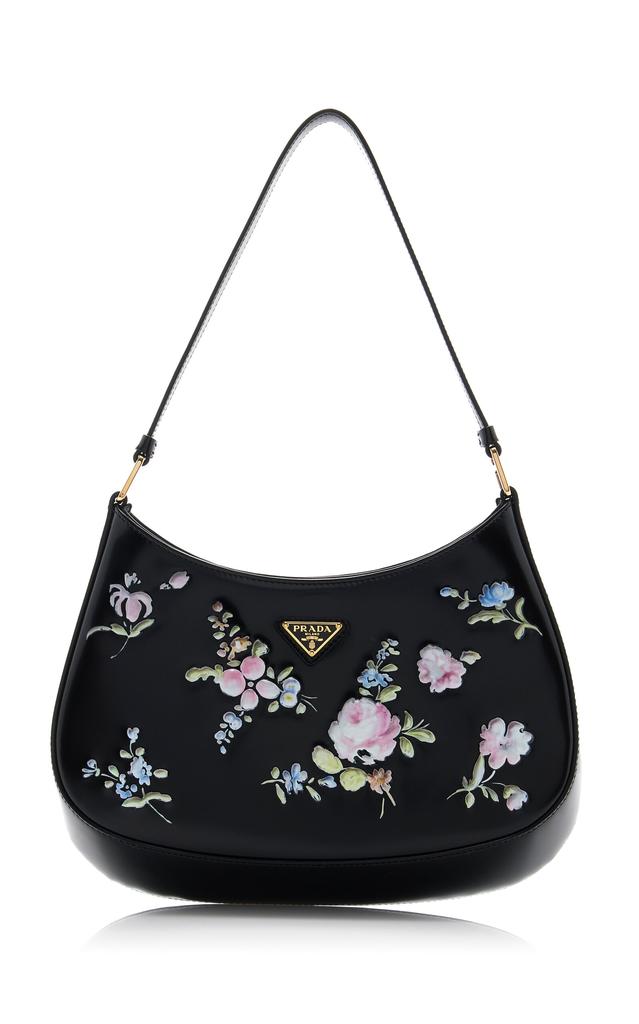 ショルダーバッグ・ポシェット PRADA BLACK CROCHET SHOULDER BAG WITH LOGO Prada Black crochet shoulder bag with logo - Crossbody Bags