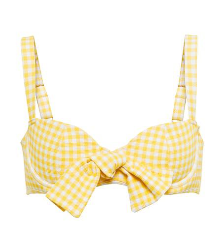 Alexandra Miro Clara checked bikini top