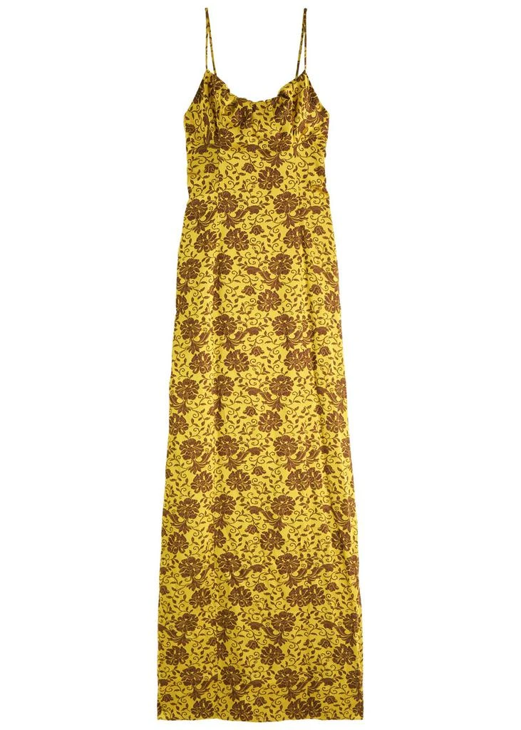 Dries Van Noten Dirios floral-jacquard satin maxi dress 1