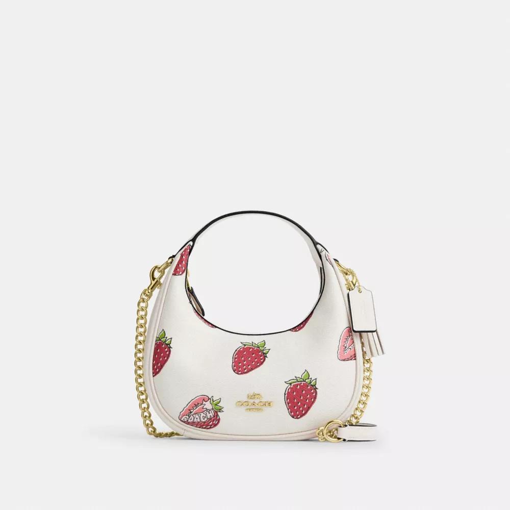 Coach Carmen Mini Crossbody Bag With Strawberry Print