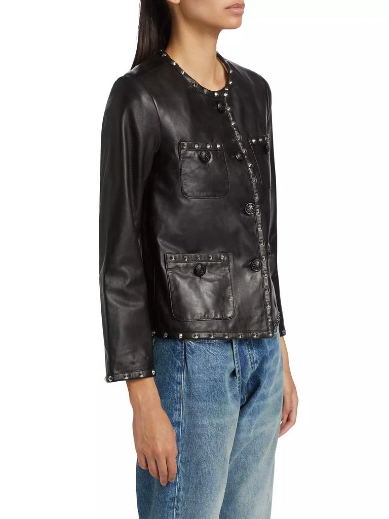 R13 Leather Slouch Studded Jacket 4