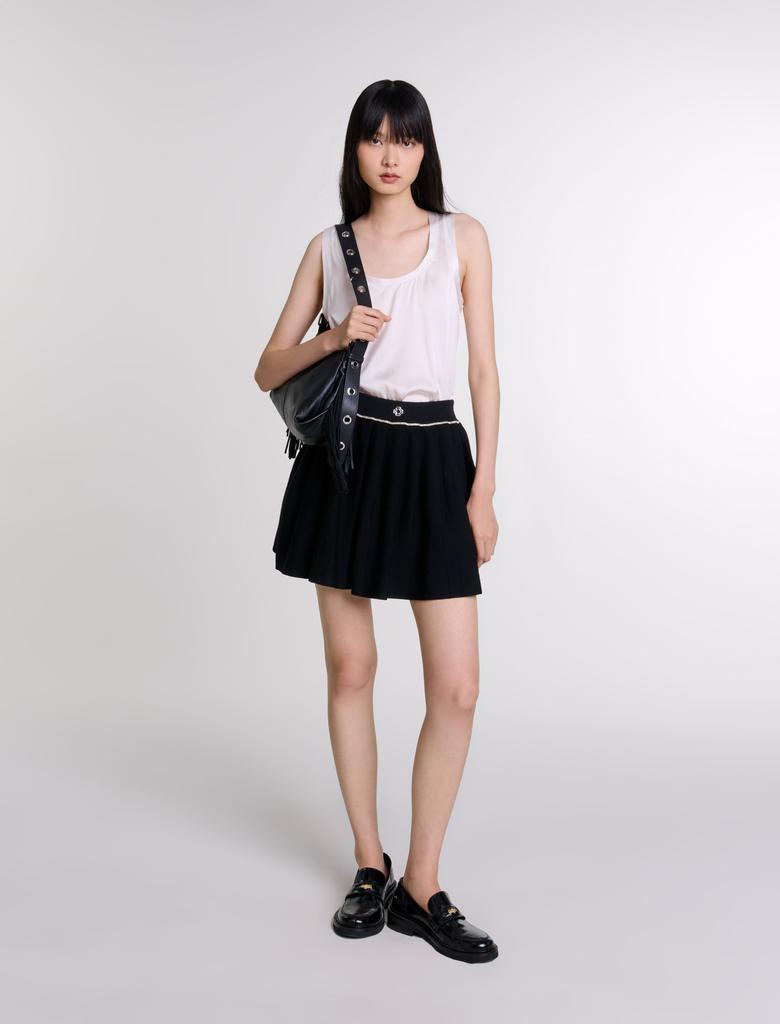 Maje Maje Woman's wool Pleated knit short skirt for Fall/Winter