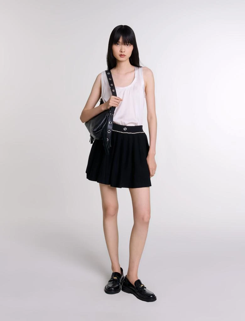 Maje Maje Woman's wool Pleated knit short skirt for Fall/Winter 1