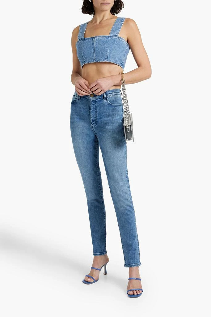 TRIARCHY Josephine cropped denim top 2