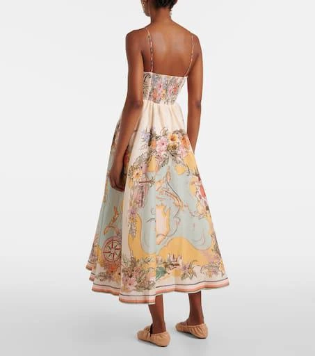 Zimmermann Tallow floral linen bustier dress 3