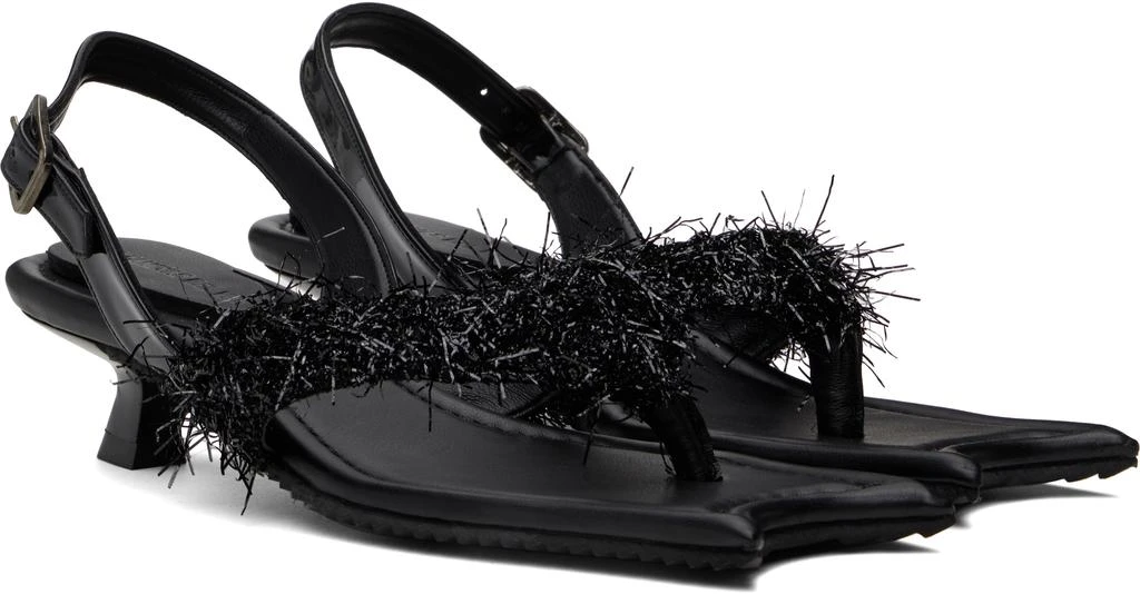 PAULA CANOVAS DEL VAS Black Diablo Flip Heeled Sandals 4