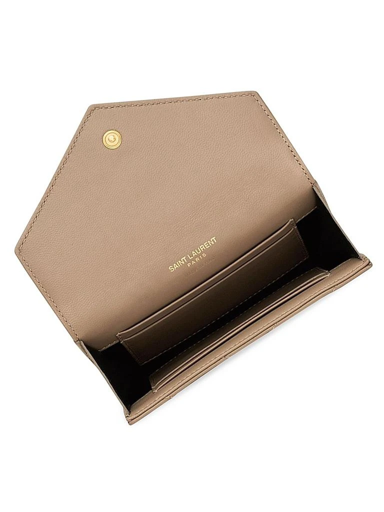 Yves Saint Laurent Cassandre Matelassé Small Envelope Wallet in Lambskin 3