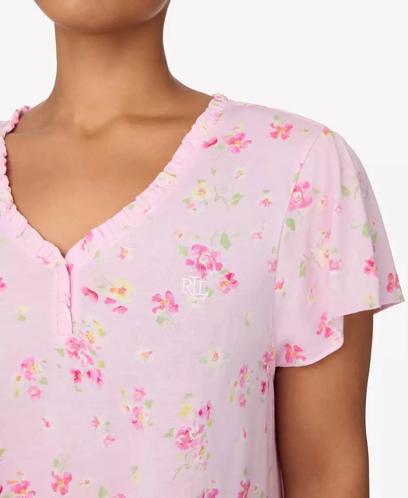 Ralph Lauren Plus-Size Short-Sleeve Ruffle V-Neck Sleep Gown 3