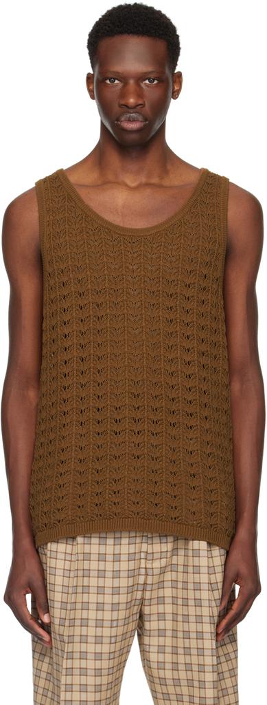 CMMN SWDN Brown Cray Tank Top