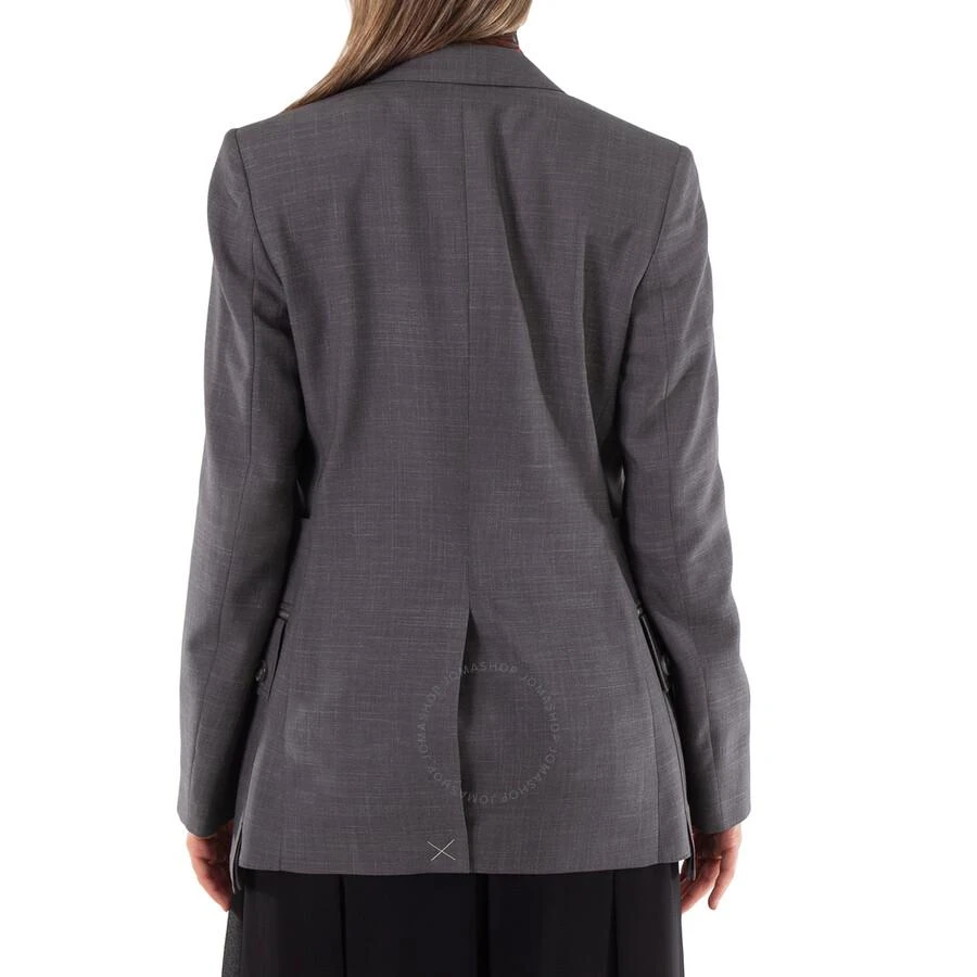 Burberry Charcoal Grey Wool Silk Mohair Linen Blazer With Cargo Belt Detail 3