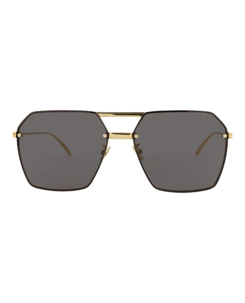 Bottega Veneta Aviator-Frame Metal Sunglasses 1