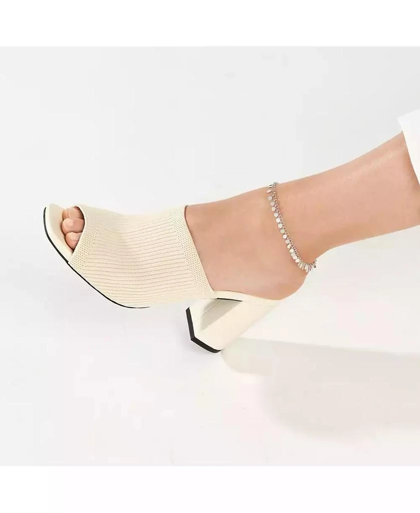 Curata Jewelry 925 Sterling Silver 10 Inch Rhodium Plated Round Link With Hanging Circles Adjustable Anklet Anklet 4