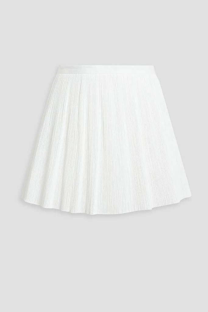 RED Valentino Skirt-effect plissé cotton-blend poplin shorts 1
