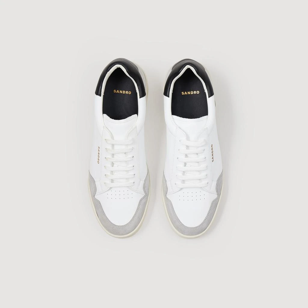 Sandro Homme Baskets En Cuir 3