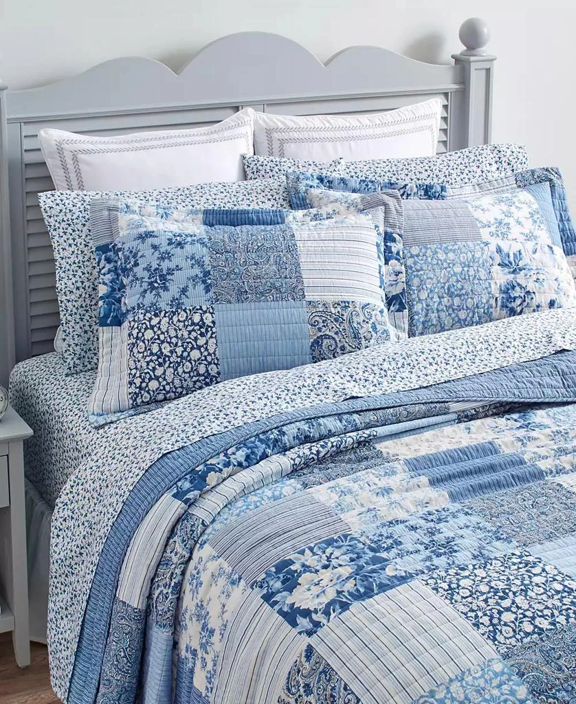 Laura Ashley Paisley Patchwork Reversible 2-Pc. Quilt Set 2
