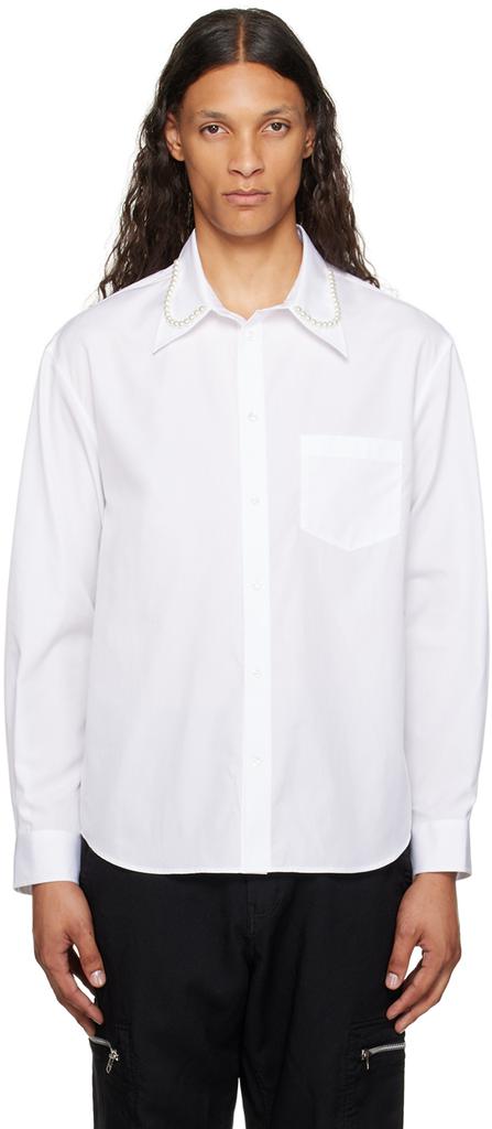 Simone Rocha エンヘリッシュトトレス 7122T0109 WHITE Simone Rocha White Inverted Seam Shirt - Shirts - Compare