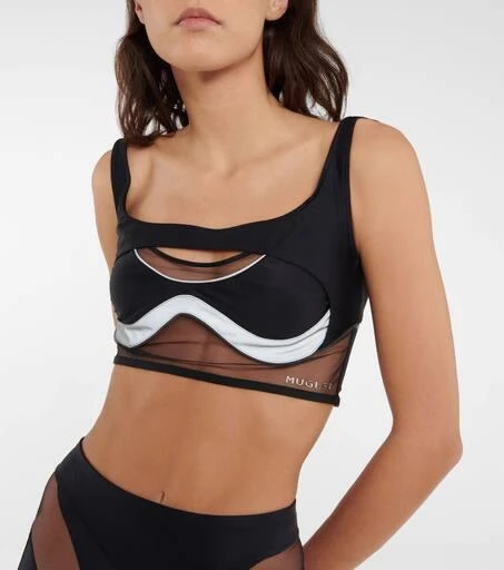 Mugler Cutout paneled bralette 4