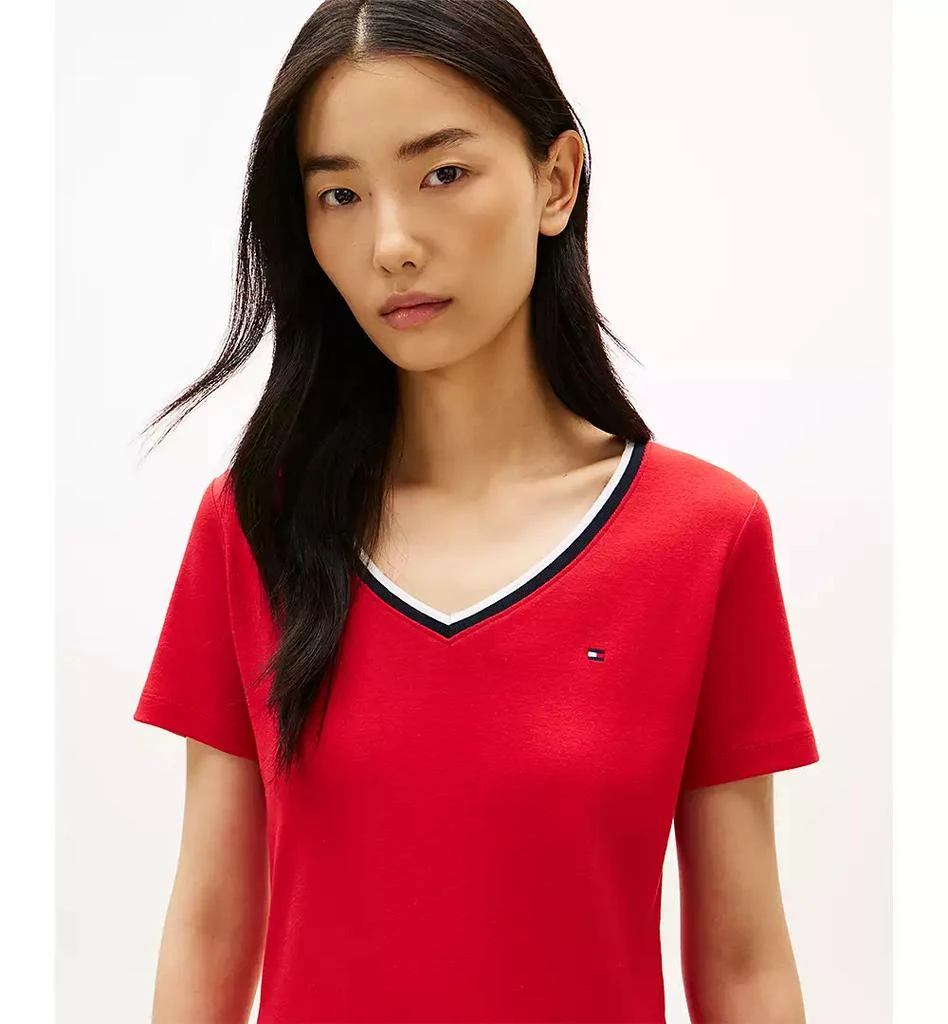 Tommy Hilfiger Women
s Ribbed V-Neck T-Shirt Dress 2