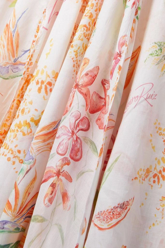 Charo Ruiz Ibiza Coa shirred printed cotton-voile maxi dress 4