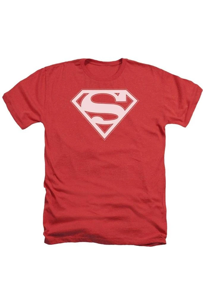 Gildan Superman Red & White Shield Adult Heather Tee / T-Shirt 1