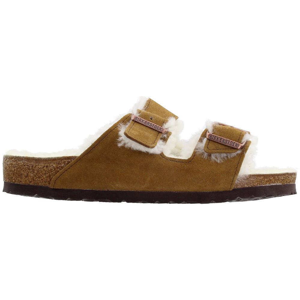 Birkenstock Arizona Shearling Suede Footbed Sandals