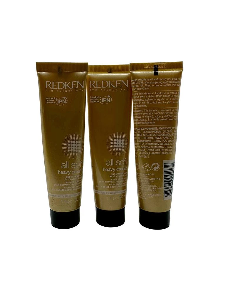 Redken All Soft Heavy Cream Super Treatment Dry & Brittle Hair 1 OZ Set of 3 2