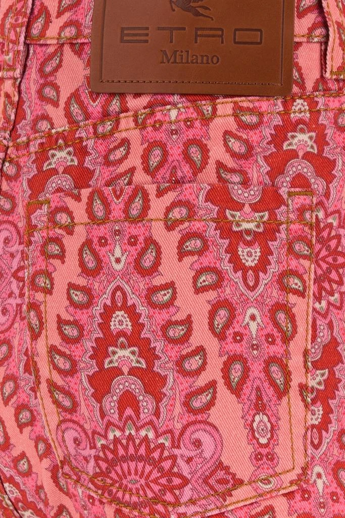 ETRO Printed stretch denim shorts 3