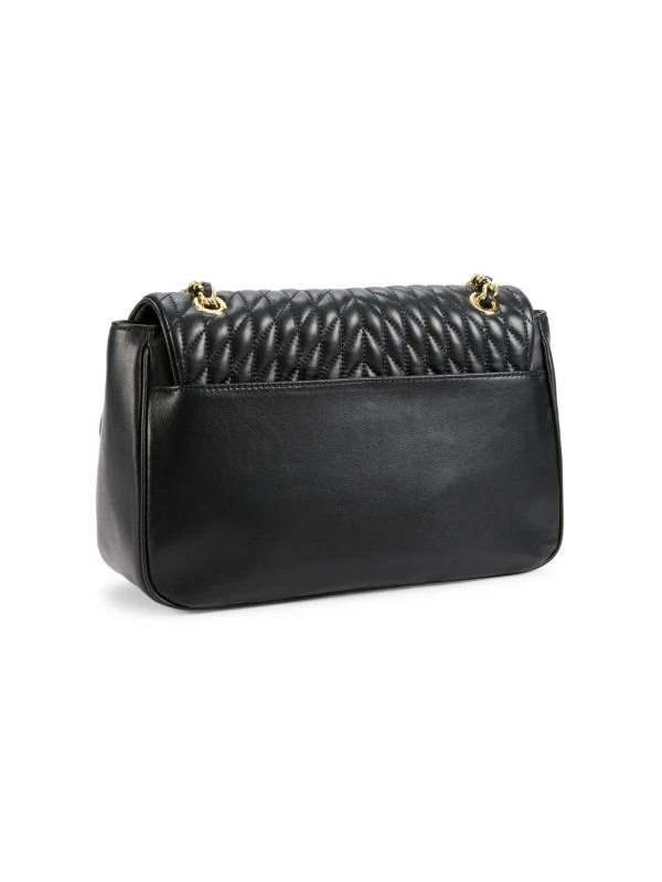 Karl Lagerfeld Paris Agyness Leather Shoulder Bag 4