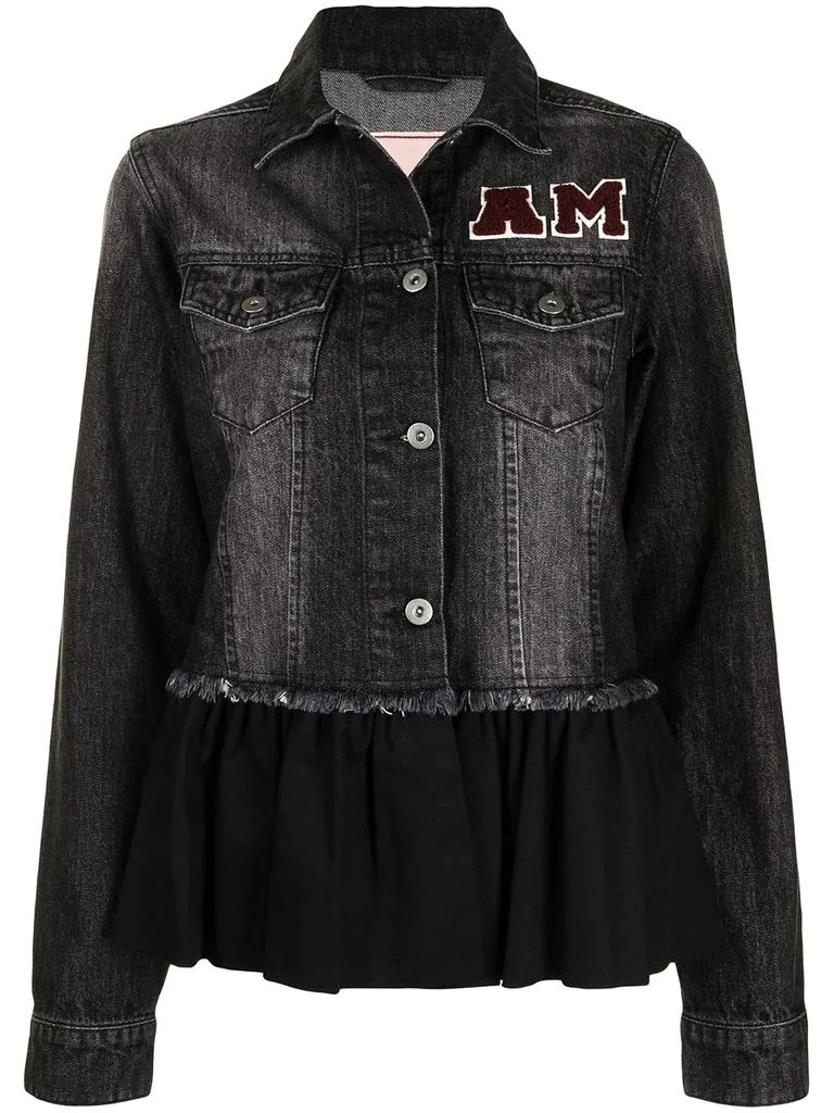 Antonio Marras frayed-hem denim jacket - women -  -  - Black 1