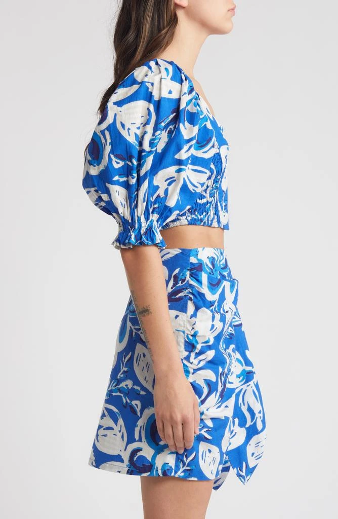 Cleobella Rayna Floral Print Puff Sleeve Crop Top 3