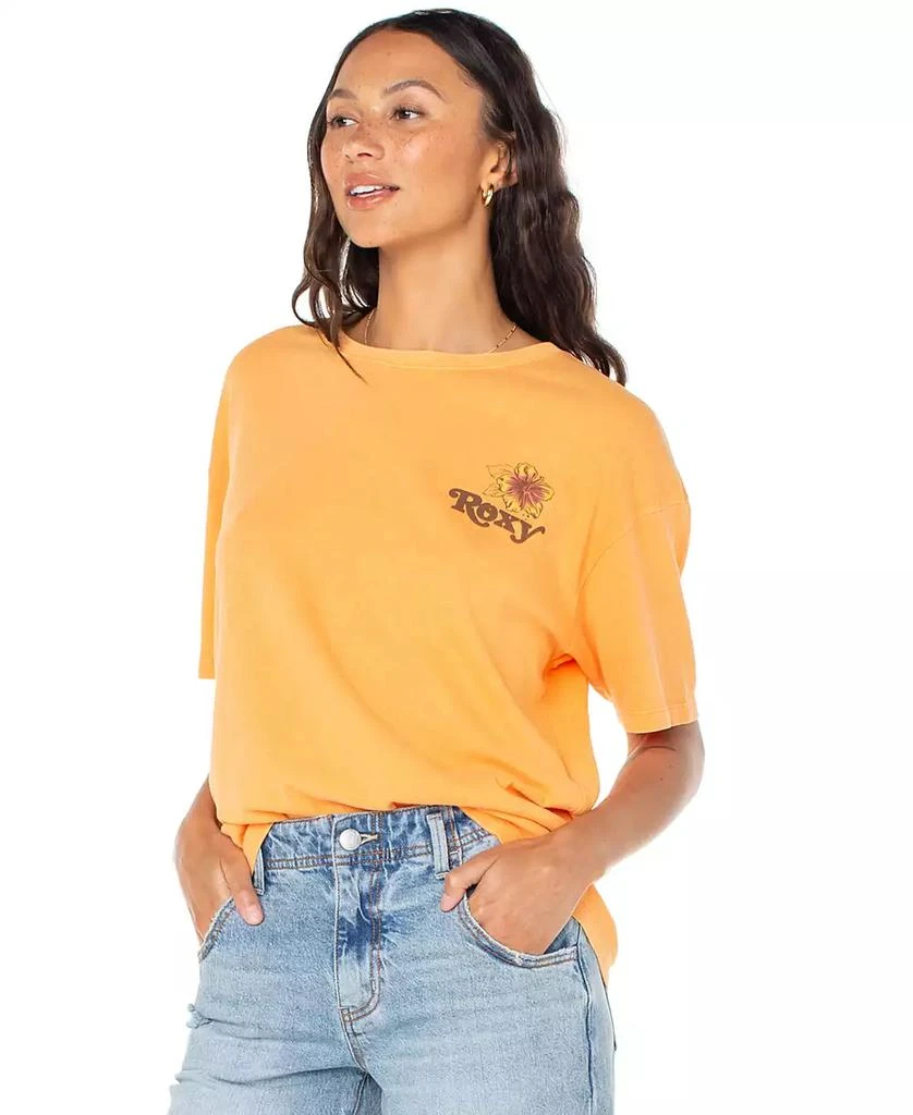 Roxy Juniors' Vamos Cotton Oversized Graphic T-Shirt 1