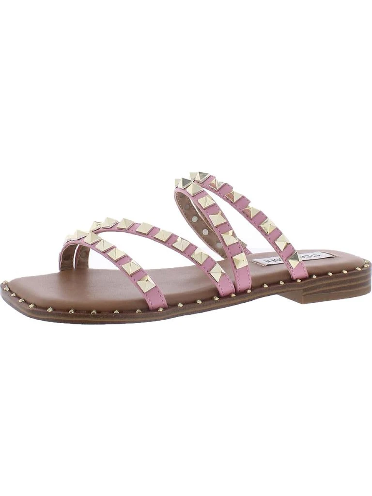 Steve Madden Skyler Womens Square Toe Slip On Flat Sandals 12