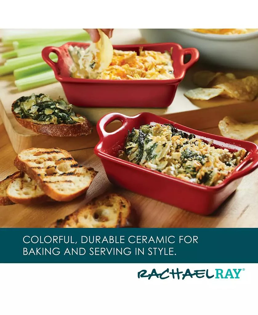 Rachael Ray Ceramics Rectangular Au Gratin Set, 2-Piece 5
