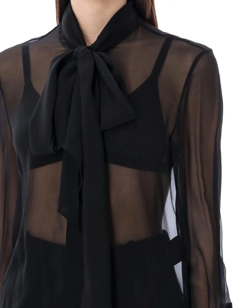 Yves Saint Laurent Saint Laurent Pussy-Bow Long-Sleeved Shirt 5