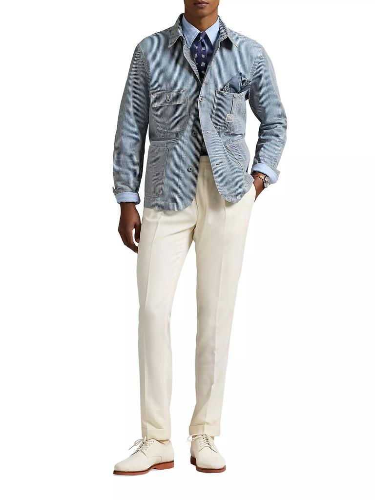 Ralph Lauren Indigo Hickory-Stripe Utility Jacket