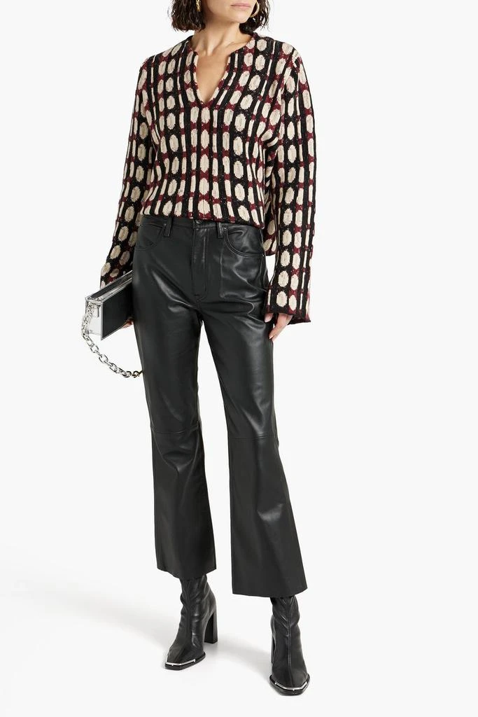 SLVRLAKE Frankie leather kick-flare pants 2