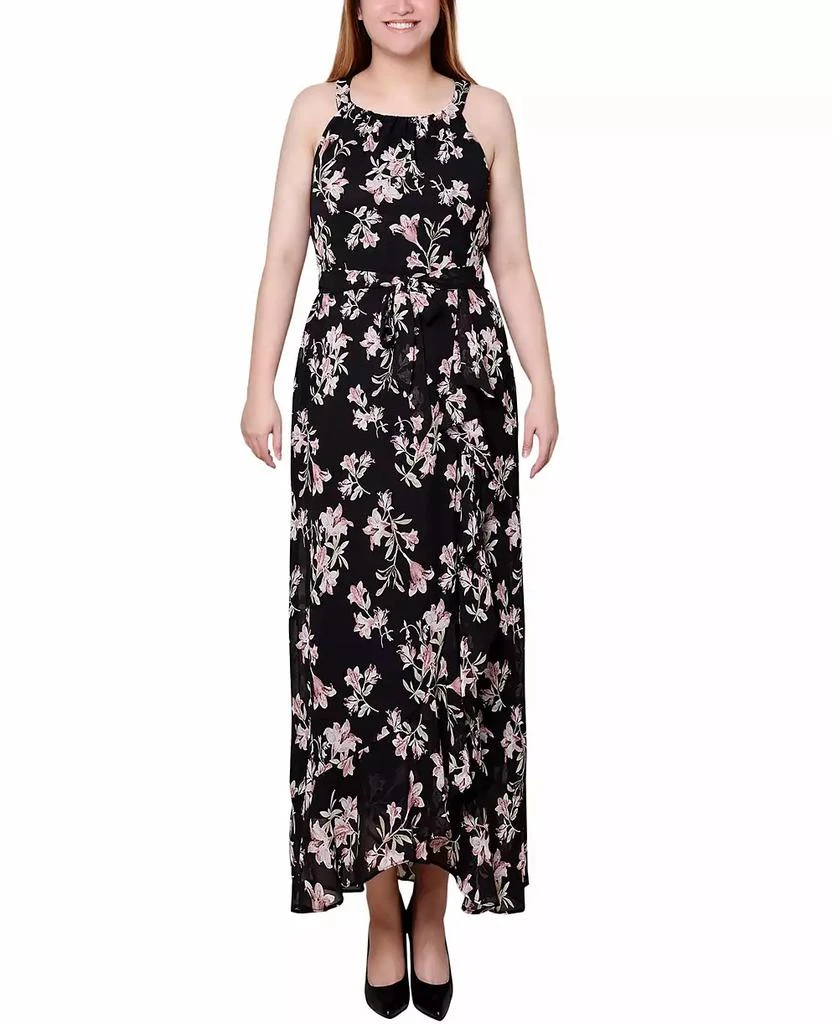 NY Collection Petite Halter Front Chiffon Maxi Dress 1