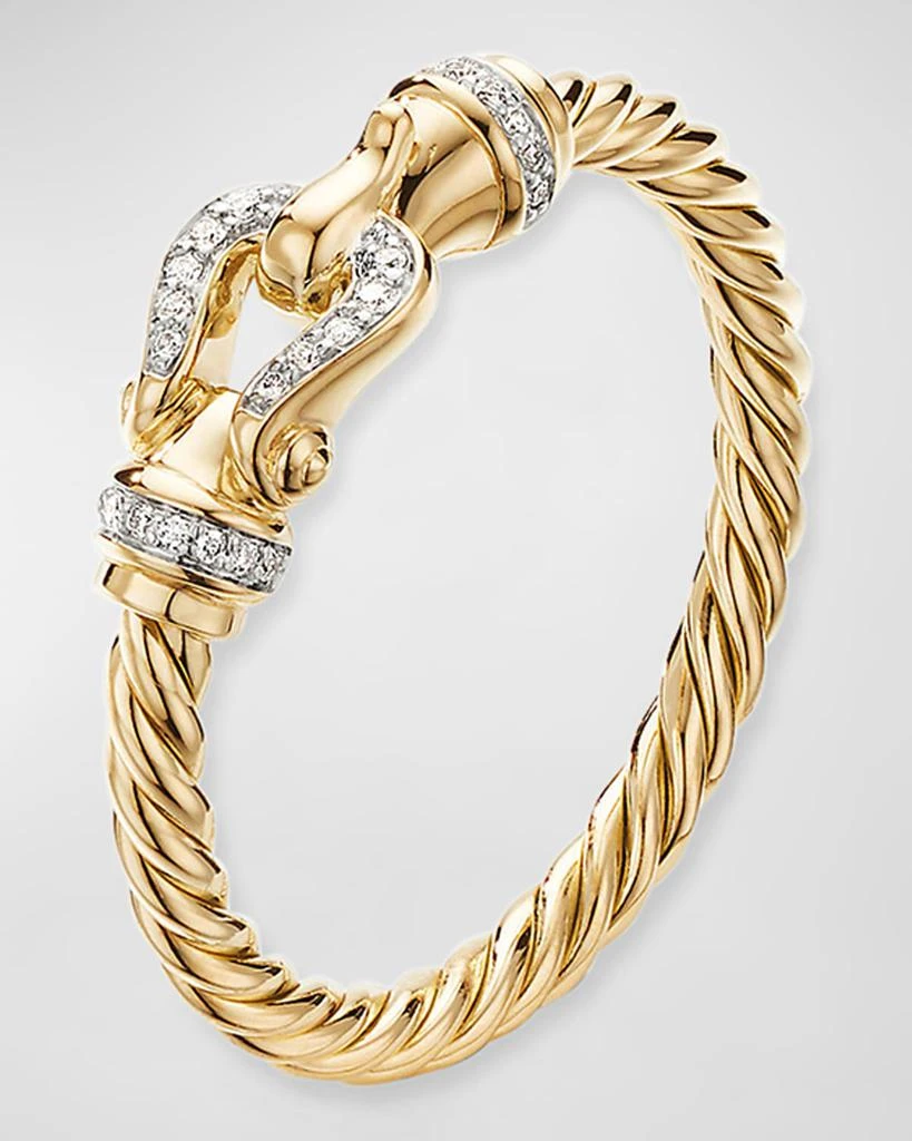 David Yurman 2mm Cable Buckle Ring in 18K Gold 3