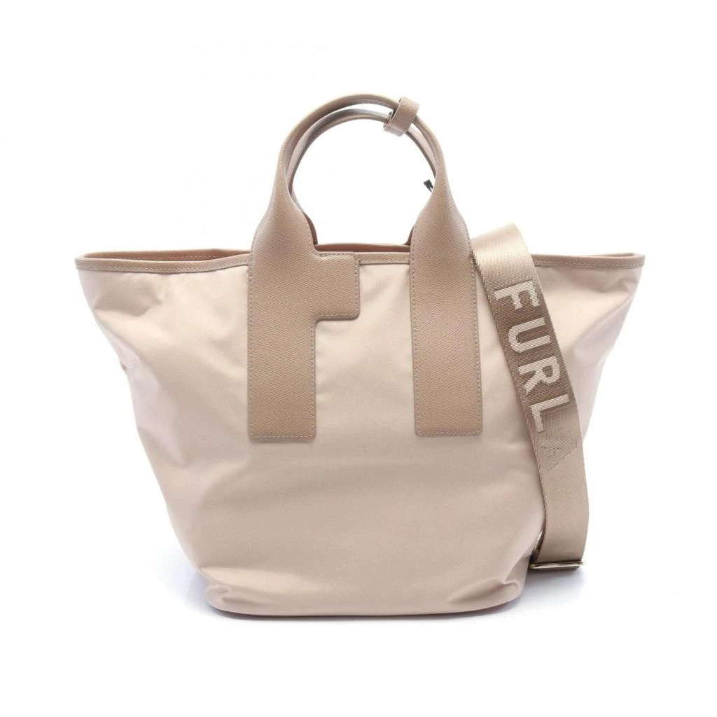 Furla pink Nylon Leather Tote Bag 1