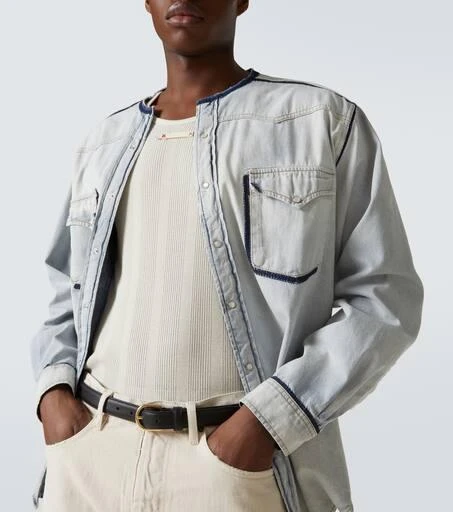 MAISON MARGIELA Embellished denim overshirt 5