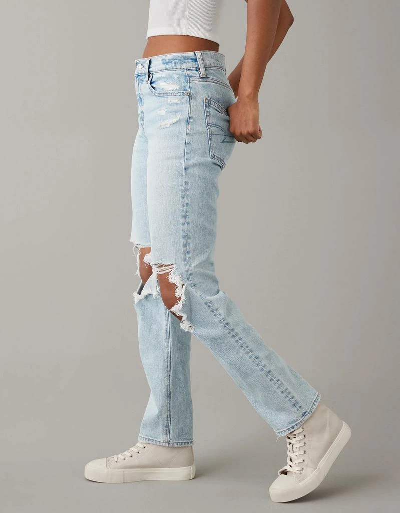 AE AE Stretch Super High-Waisted Ripped Ankle Straight Jean 5