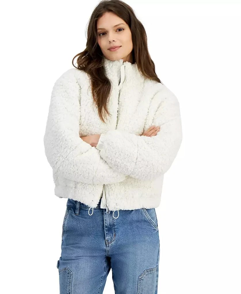 And Now This Women's Faux Sherpa Front-Zip Jacket, Created for Macy's 3