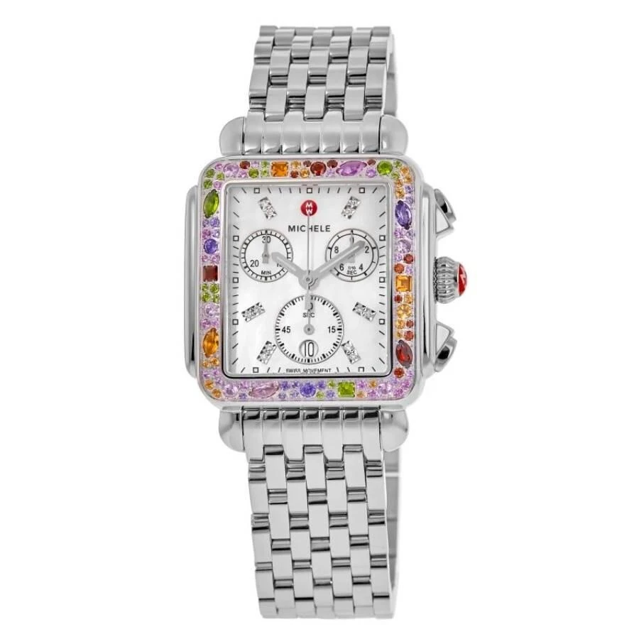 Deco Soiree Diamond Mother of Pearl Dial Stainless Steel  display picture 3