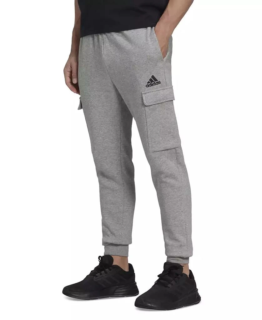 Adidas Men's Essentials Regular Tapered-Fit Fleece Cargo Joggers 1