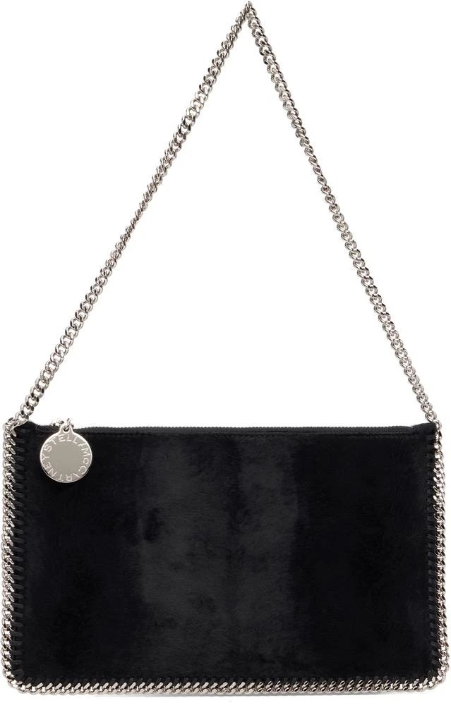 Stella McCartney Black Falabella Pochette Brushed Velvet Bag 1