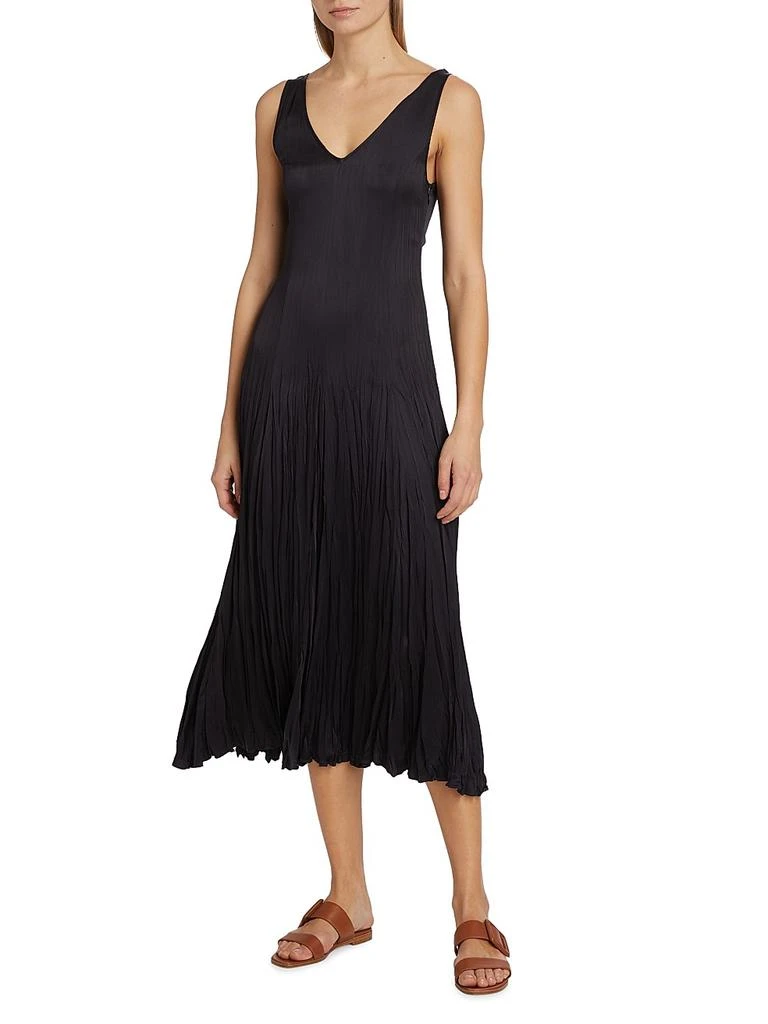 open lace back dress Michael Kors Women's Maxi Pleated Slip Dress, Black, XXS at Amazon Women's  Clothing store main image 1
