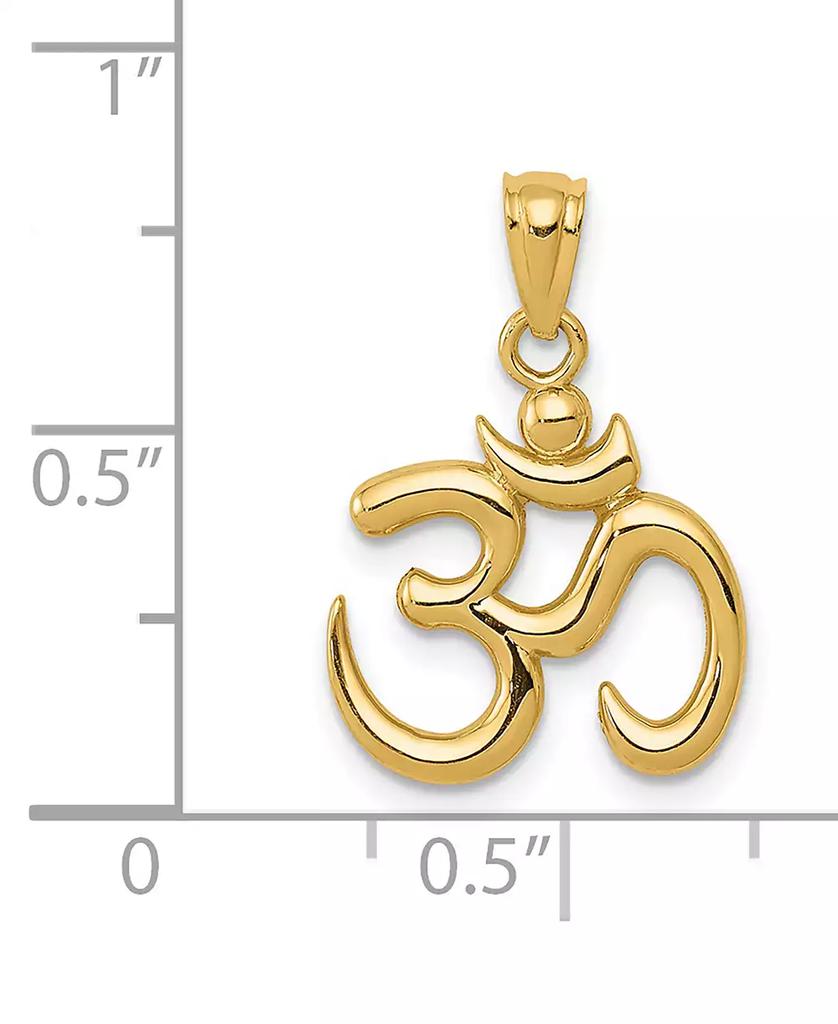 Macy's Om Symbol Charm Pendant in 14k Yellow Gold