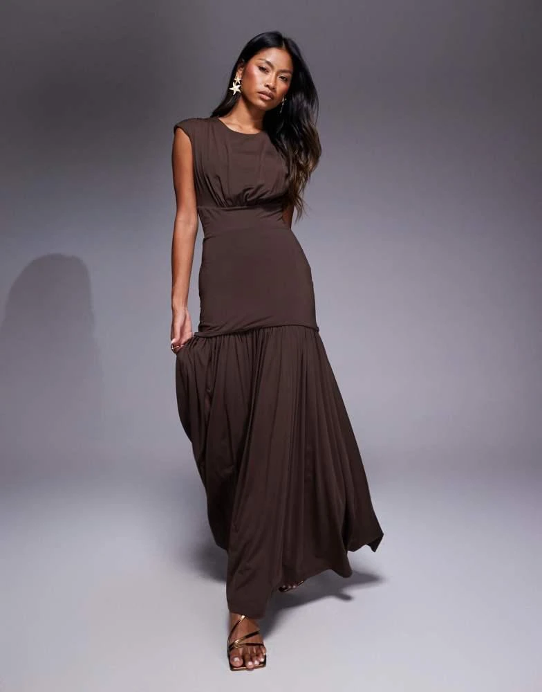 bardot emmeline off-shoulder sequin maxi dress Bardot Emmeline Off-Shoulder Sequin Midi Dress