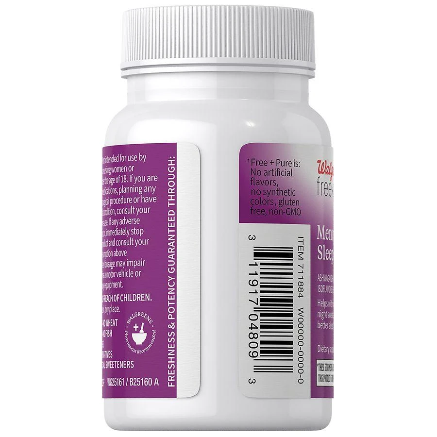 Walgreens Free & Pure Menopause + Sleep Support Capsules (30 days) 4